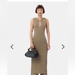 NWT- Ganni Knit Sleeveless Dress w/ Hood
